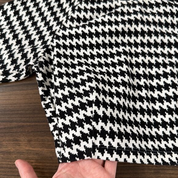 American Apparel Houndstooth Cropped Raglan Long Sleeve Top Round Neckline XS - Picture 7 of 16